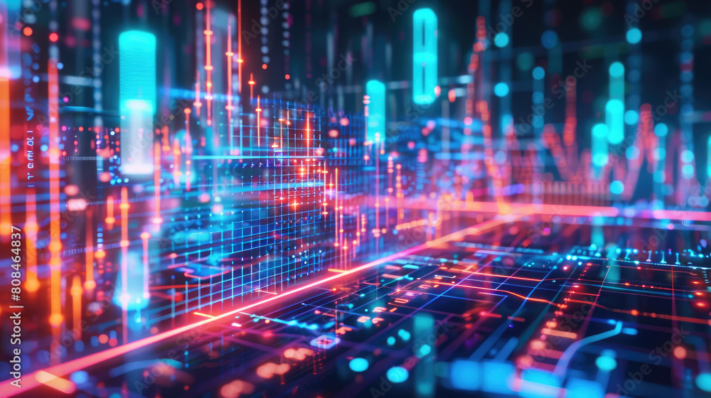 Neon Financial Market Analysis Bacjground Neon Financial Market Analysis Bacjground