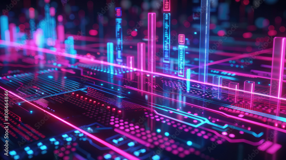Neon Financial Market Analysis Bacjground Neon Financial Market Analysis Bacjground