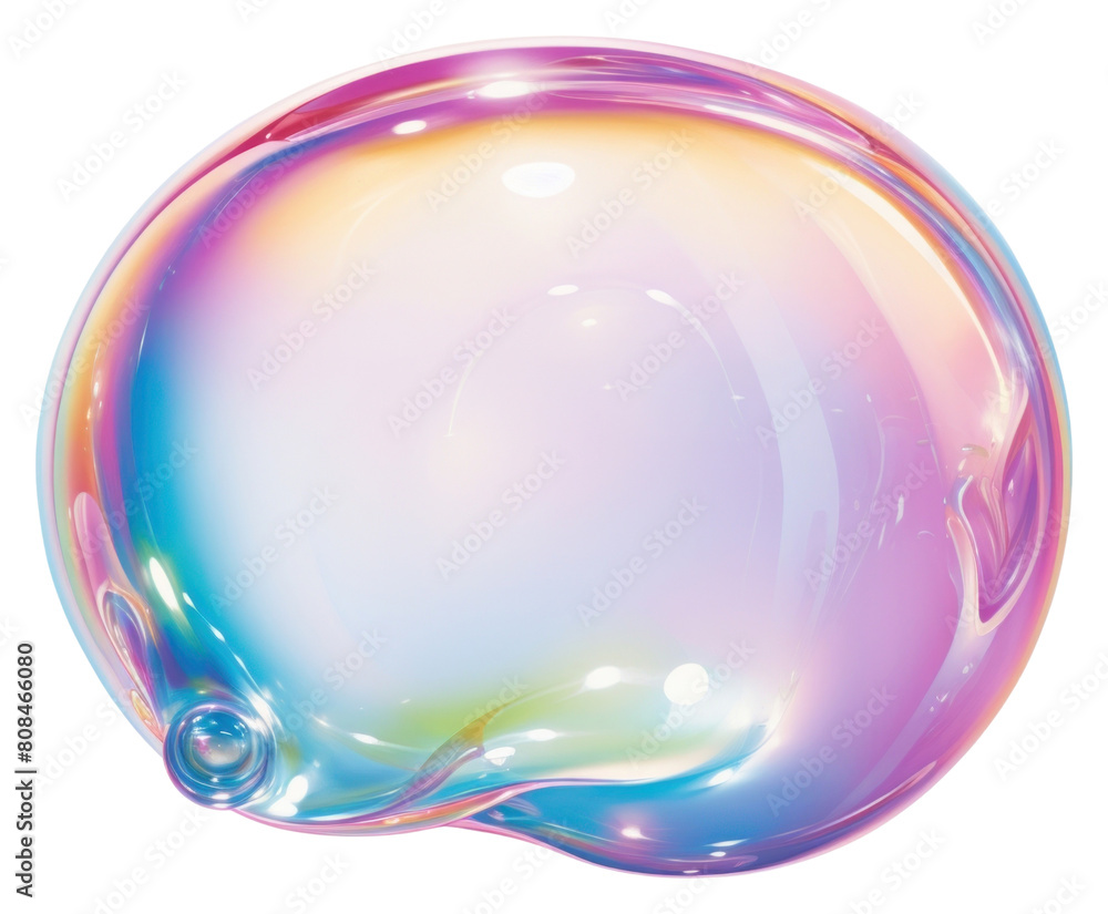 Obraz premium PNG An iridescence Bubble isolated on clear pale solid white background bubble backgrounds sphere.