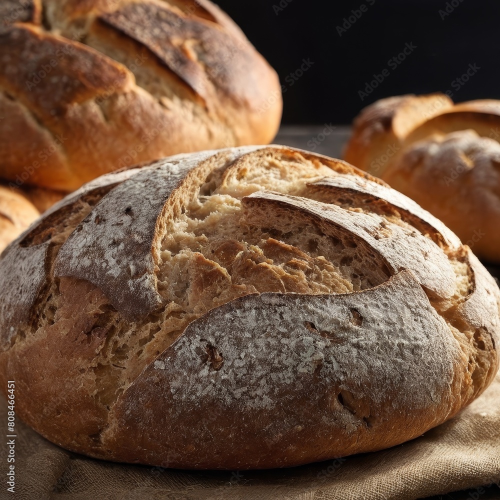 loaf of bread on wooden table loaf of bread on wooden table