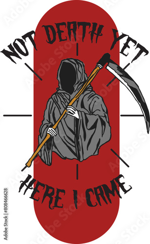 death angle t shirt and sticker design illustrator