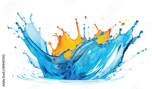 PNG Wide water splash isolated on clear solid background art splattered creativity.