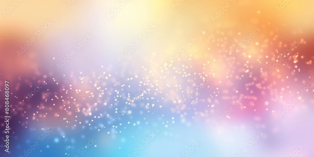 abstract Glittering gradient  background, . Holographic abstract fantasy backdrop with fairy sparkles, gold stars and festive blurs.banner, poster