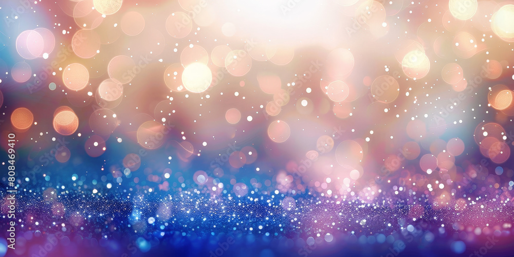 Abstract blurred background with gold blue bokeh lights and glitter, Dark blue and gold particle Christmas Golden light shine particles bokeh , banner Abstract blurred background with gold blue bokeh lights and glitter, Dark blue and gold particle Christmas Golden light shine particles bokeh , banner
