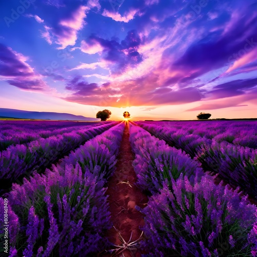lavender field in region