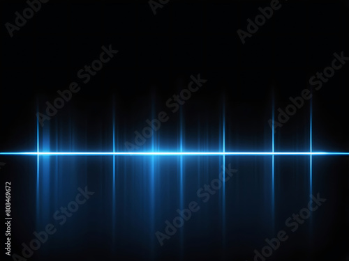 Blue blue spectrum lights tech black party club neon lights abstract wave technology background  black background. wide banner  poster  website  video editing  background. ai