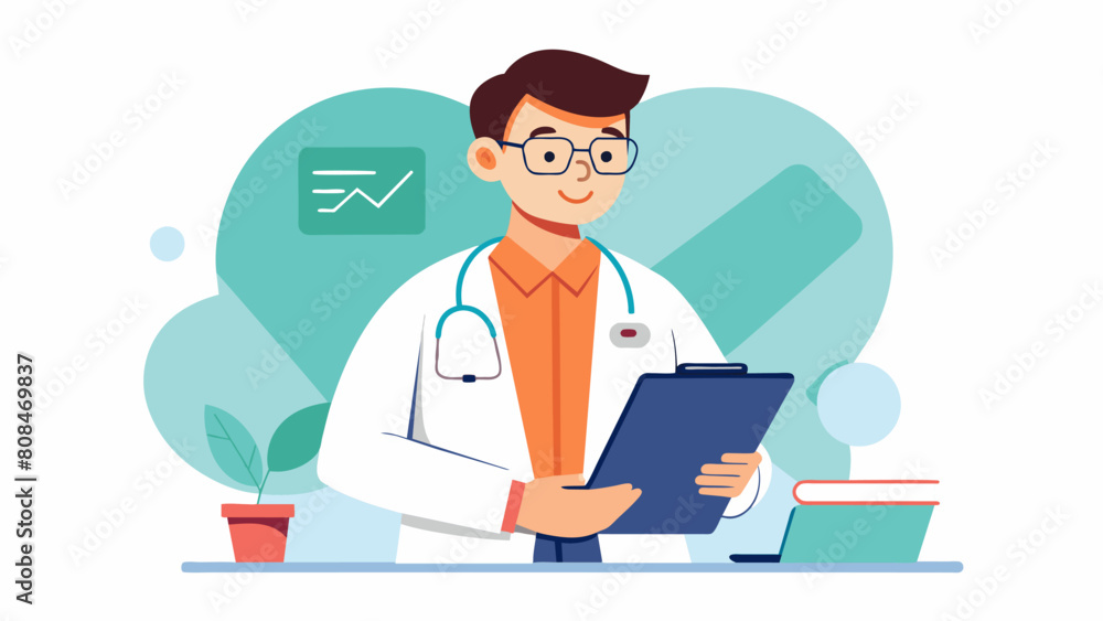 Examining Health, White Background Clarity Examining Health, White Background Clarity