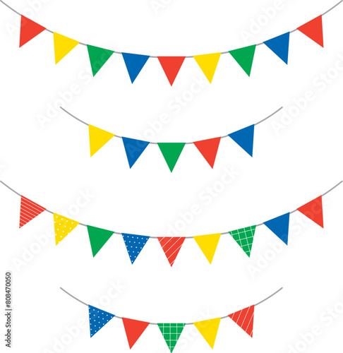 可愛いフラッグイラスト素材