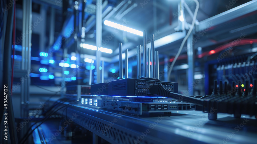 Obraz premium Industrial Plant with 5G Connectivity