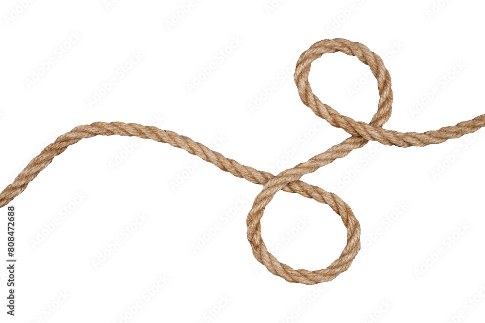 Fotografie Curled rope isolated transparent