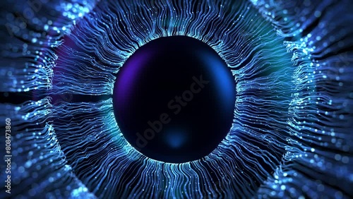 Abstract Digital Eye Particle Background