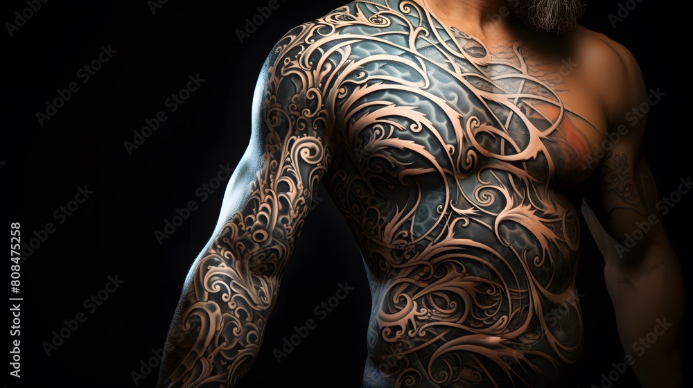 Fototapeta premium surreal abstract muscle man