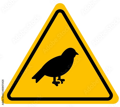 Bird warning sign background vector