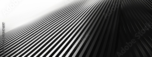 A minimalist background featuring diagonal lines in black and white  creating a dynamic visual effect.