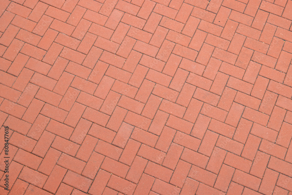 Red brick pattern on the ground Red brick pattern on the ground