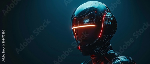 In the shadows, a mysterious figure wearing futuristic armor stands, their identity concealed by a reflective visor, adding to the enigma 8K , high-resolution, ultra HD,up32K HD photo