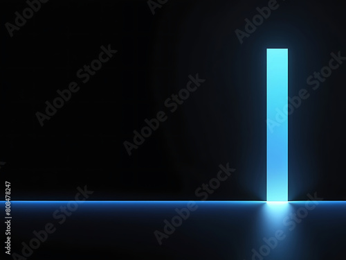 Blue blue spectrum lights tech black party club neon lights abstract wave technology background  black background. wide banner  poster  website  video editing  background. ai