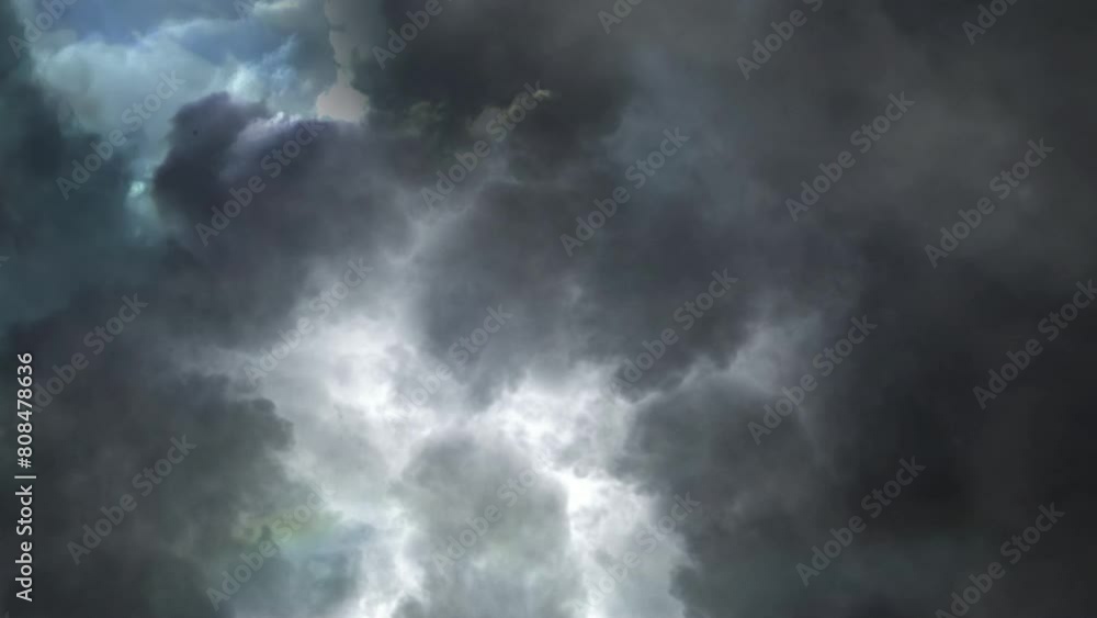 the sky is filled with cumulonimbus clouds with lightning strikes the sky is filled with cumulonimbus clouds with lightning strikes
