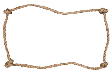Rope knot frame isolated transparent