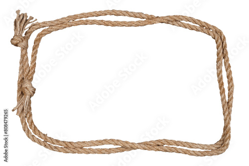 Rope knot frame isolated transparent
