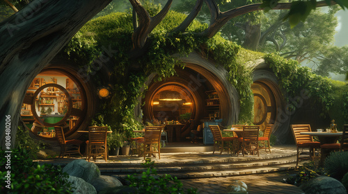 Gothic stone church with a grand archway stands in a peaceful park

