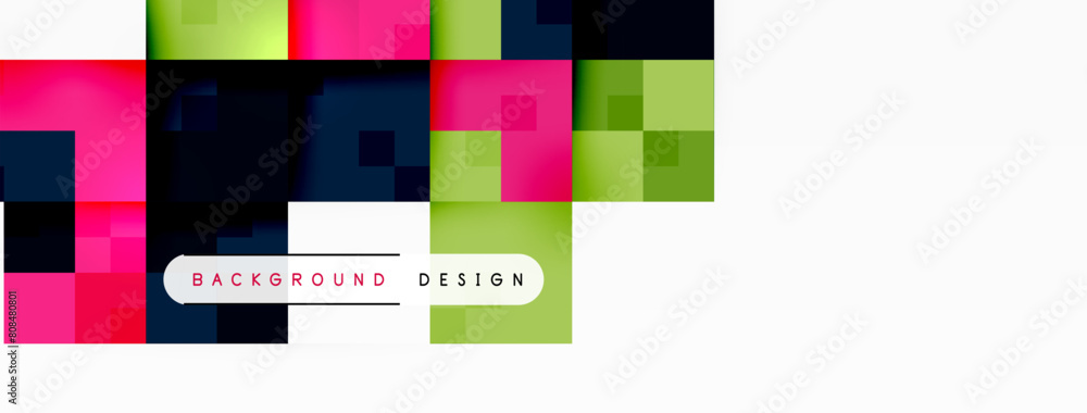 A lively background of rectangles in tints and shades of magenta, electric blue, and other colors. Perfect for a logo, art project, or brand design with a dynamic pattern featuring circles A lively background of rectangles in tints and shades of magenta, electric blue, and other colors. Perfect for a logo, art project, or brand design with a dynamic pattern featuring circles