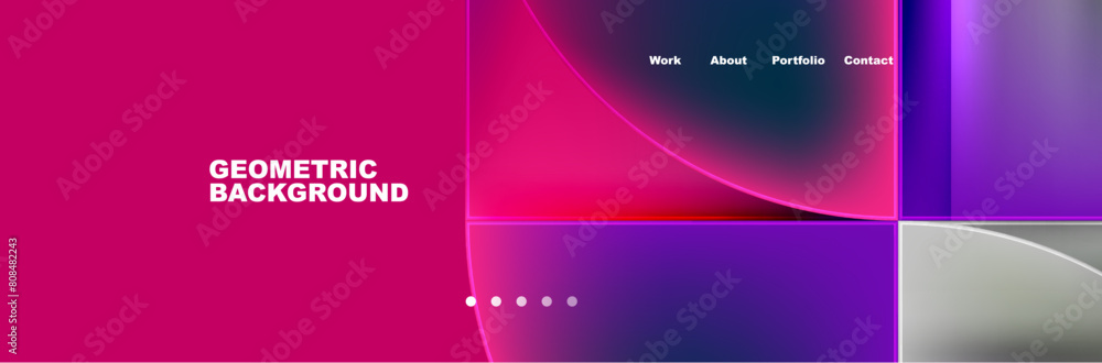Round triangles and squares web site page template. Vector Illustration For Wallpaper, Banner, Background, Card, Book Illustration, landing page Round triangles and squares web site page template. Vector Illustration For Wallpaper, Banner, Background, Card, Book Illustration, landing page