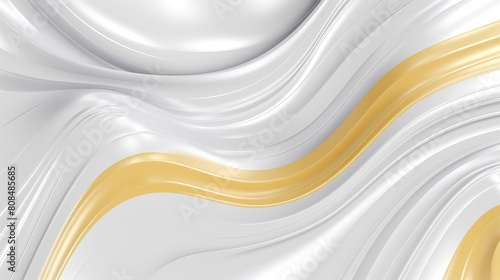 Abstract background by white and gold colour with liquid fluid texture for background