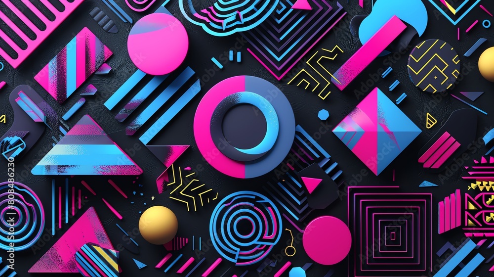 Abstract design backgrounds with exotic geometric shapes for templates