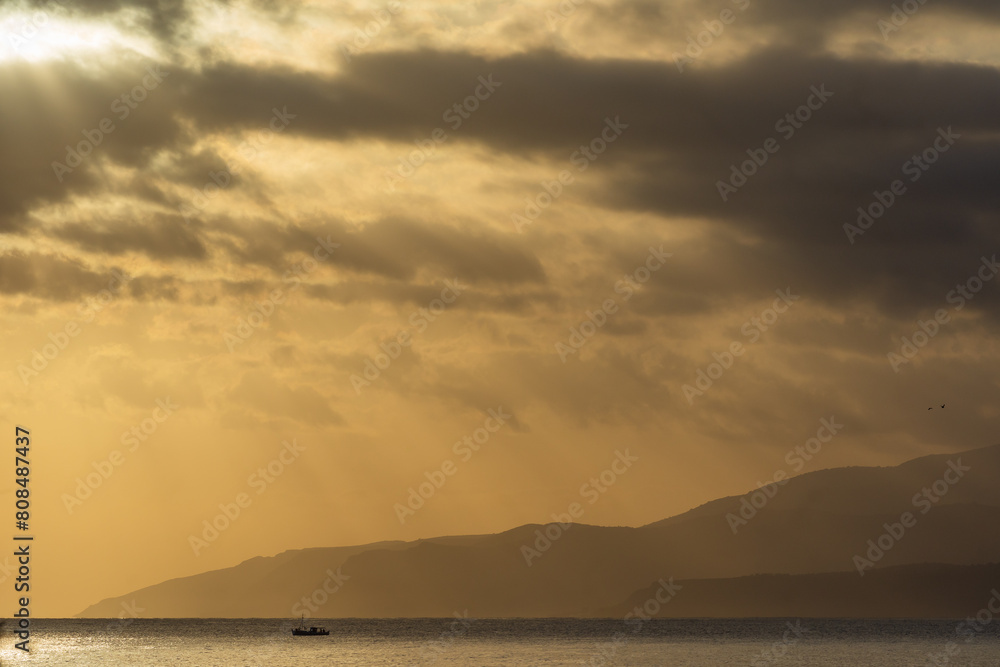 Mediterranean sunrise in Crete Greece