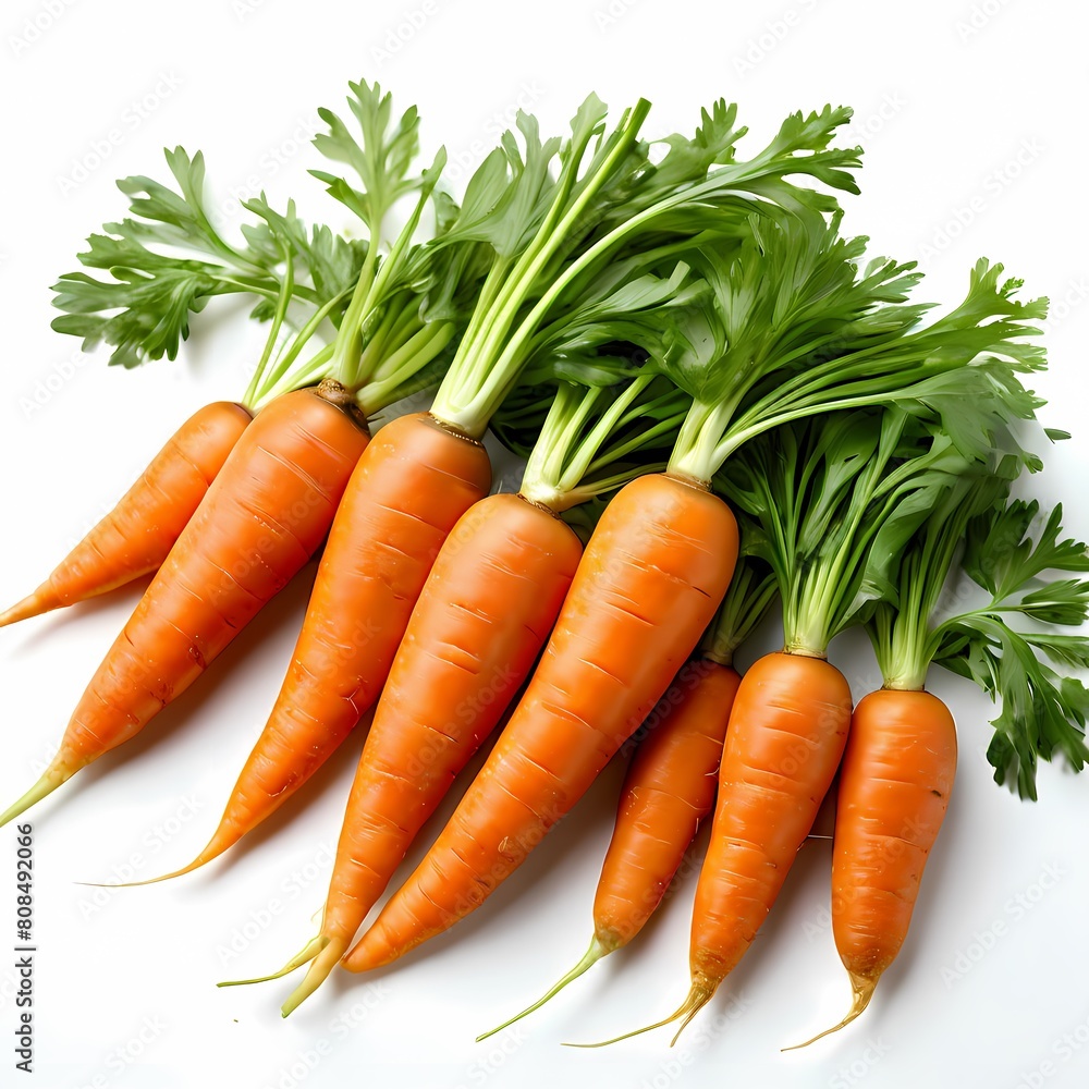 Carrot vegetable on a white background, Ai Generated Carrot vegetable on a white background, Ai Generated