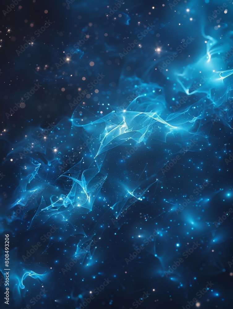 A blue sky with stars and a blue line A blue sky with stars and a blue line