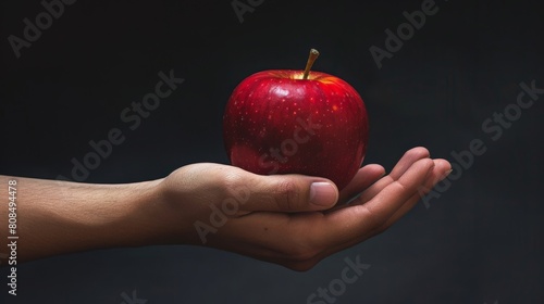 An Apple in the palm of a hand