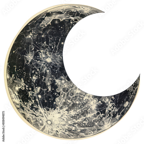 PNG Moon shape collage cutouts astronomy outdoors nature. photo