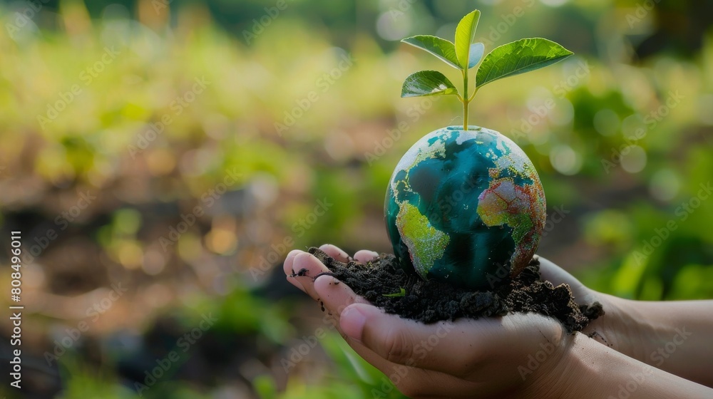 A person is holding a globe in their hands A person is holding a globe in their hands