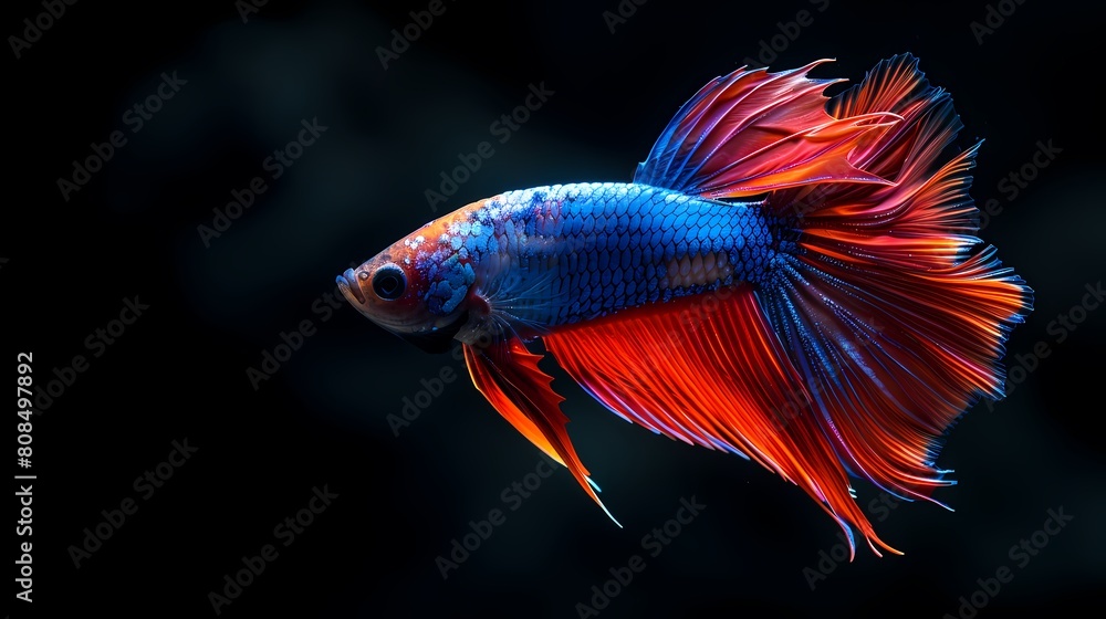 Digital technology crystal glitter color fish illustration poster web page PPT background Digital technology crystal glitter color fish illustration poster web page PPT background