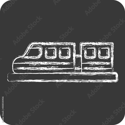 Icon High Speed Train. related to Smart City symbol. chalk Style. simple design illustration
