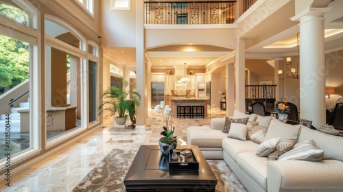  real estate photographer showcasing the interior of a luxurious home with elegant 