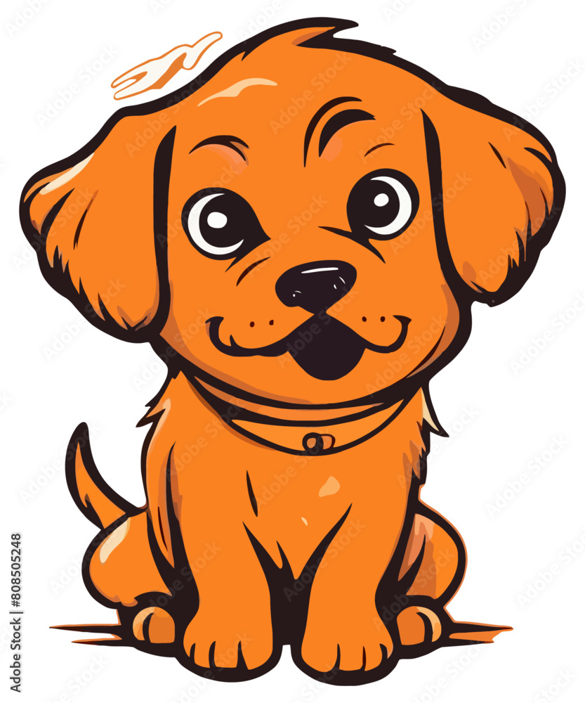 Cute school dog vector illustration Cute school dog vector illustration
