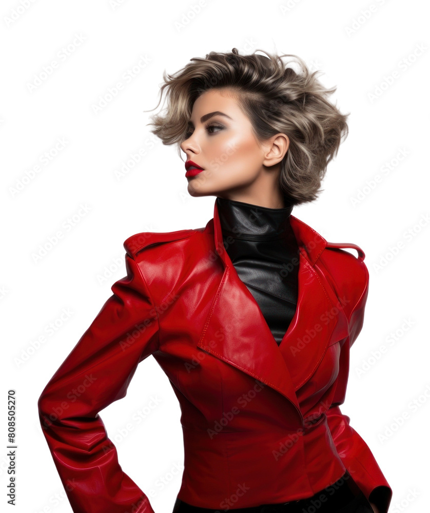 PNG woman in red jacket, transparent background. AI generated Image by rawpixel PNG woman in red jacket, transparent background. AI generated Image by rawpixel