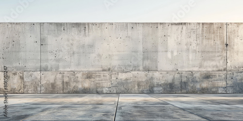 grey concrete wall on blue sky background