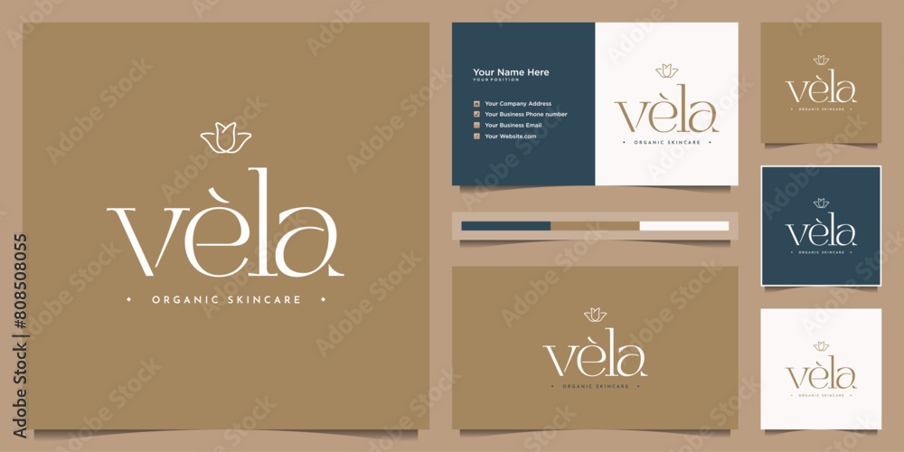 Minimalist woman's face flower with golden gradient logo and business card design. feminine design concept for beauty salon, massage, cosmetic, spa and skin care. Minimalist woman's face flower with golden gradient logo and business card design. feminine design concept for beauty salon, massage, cosmetic, spa and skin care.