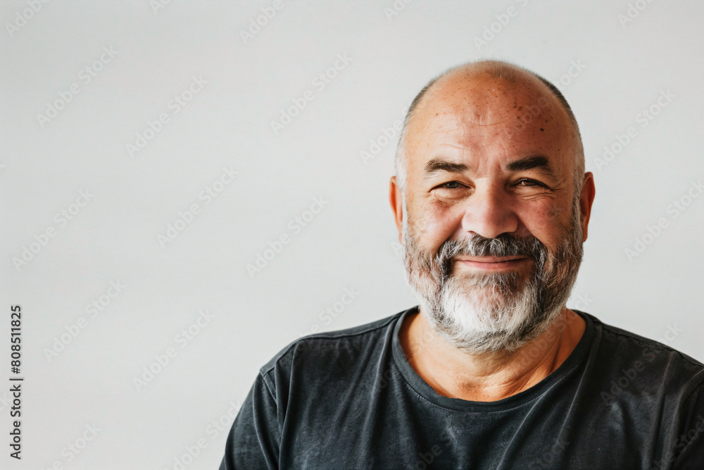 Fototapeta premium a man with a beard and a black shirt