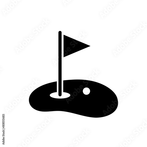 Golf icon on white background. 