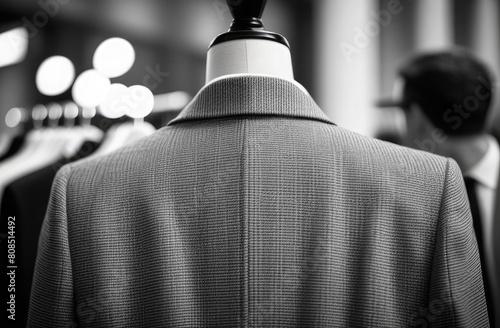 close-up details of men's clothing, fashionable retro style black and white