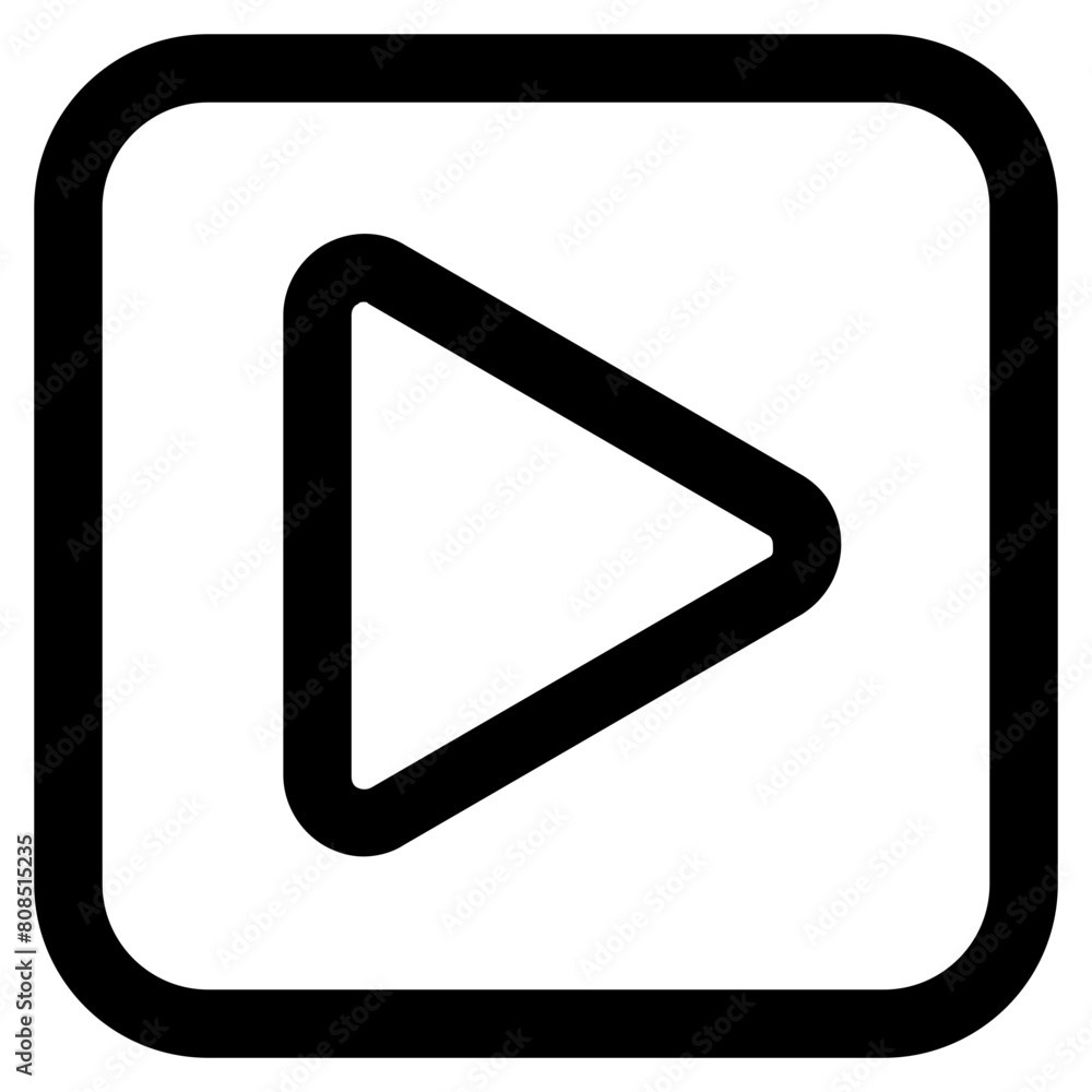 play icon in black color and outline style play icon in black color and outline style