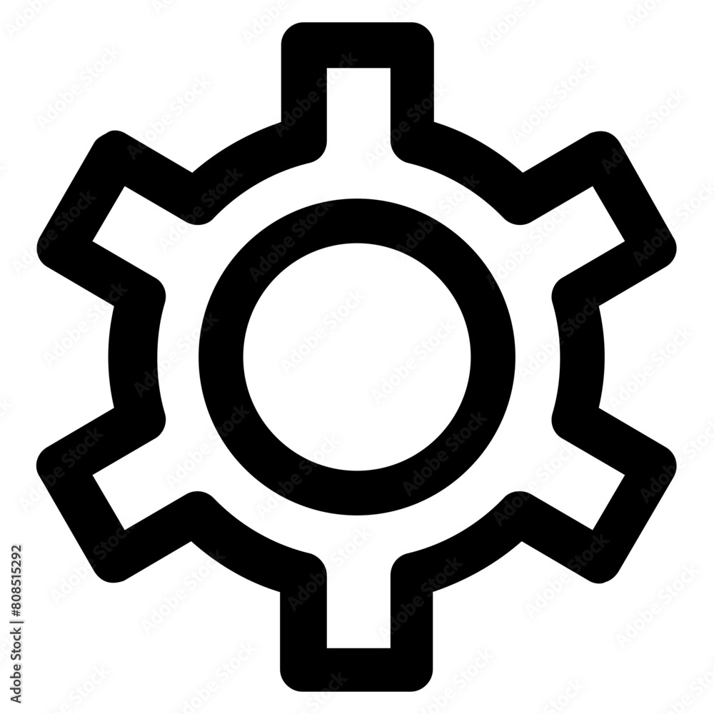 setting icon in black color and outline style setting icon in black color and outline style
