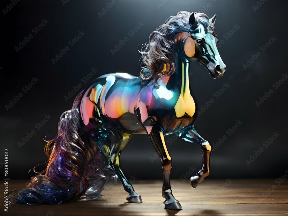 horse on black background isolated, stallion, illustration,Ai generated horse on black background isolated, stallion, illustration,Ai generated