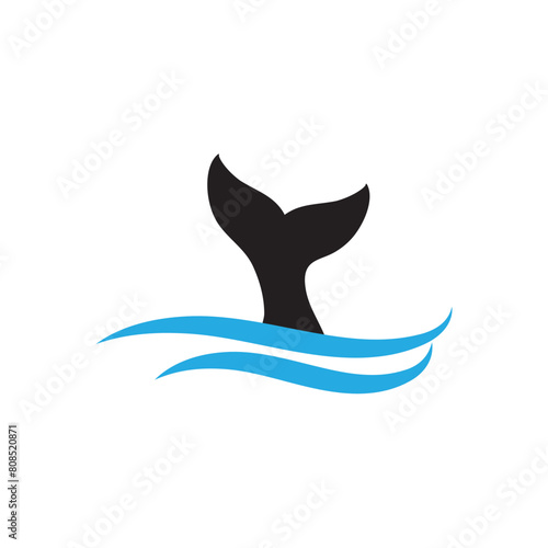whale tail logo icon © Vectorsoft