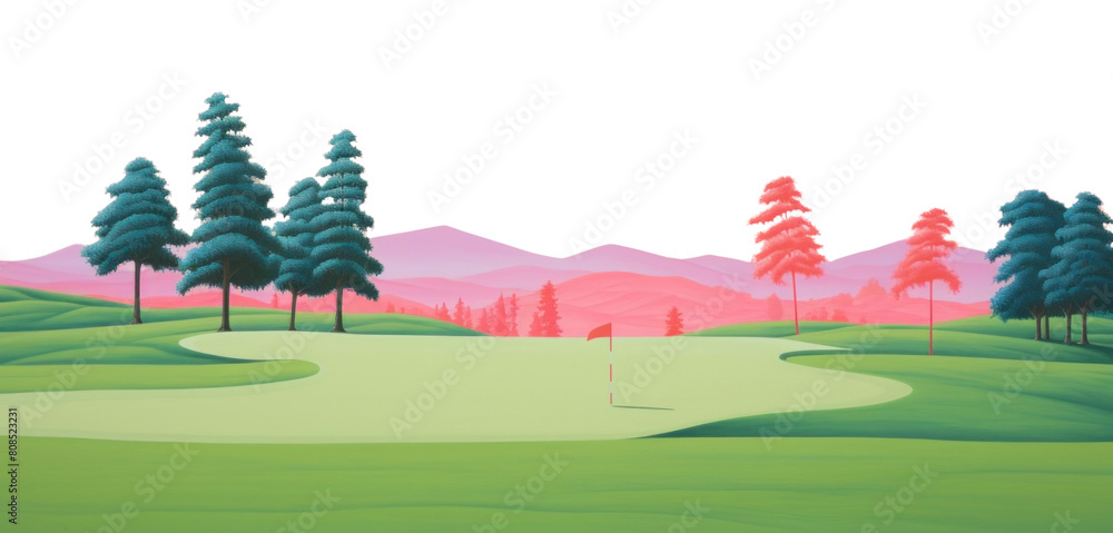 PNG Golf country club landscape outdoors nature. Stock Illustration ...